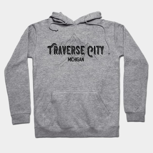 Traverse City Michigan Gift for Midwest Lover Hoodie by Hopscotch Shop Gifts